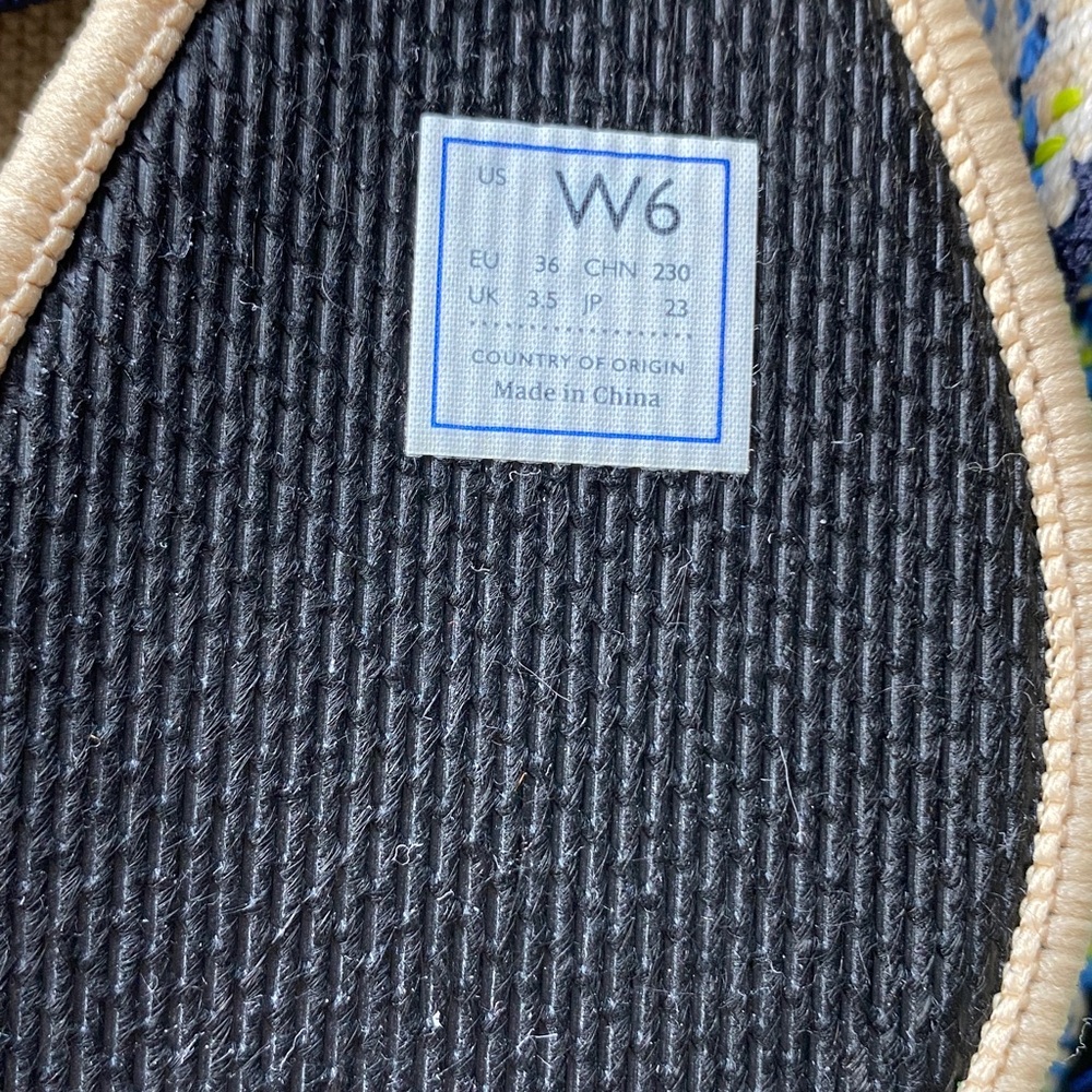 Rothy’s The Square Flat in Spring Tweed beige blue yellow Sz 6 - Picture 7 of 8